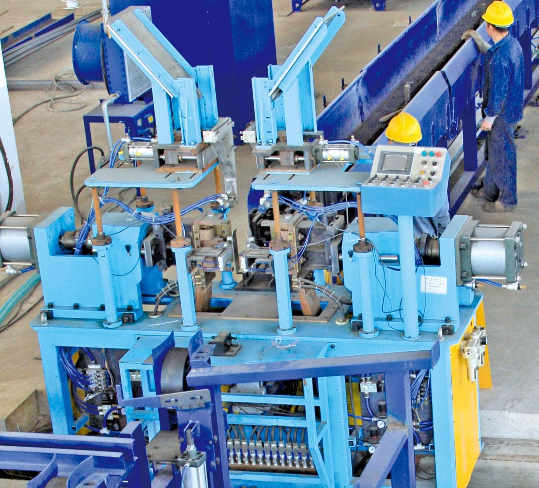 Automatic plate machine for boiler parts